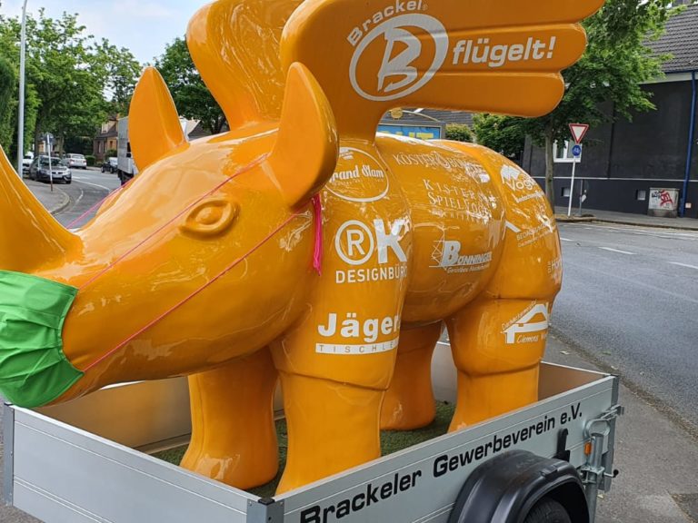 Brackelino mit Mundschutz